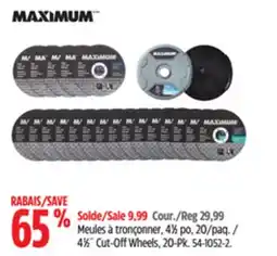 Canadian Tire Maximum 41⁄2˝ Cut-Off Wheels, 20-Pk offer