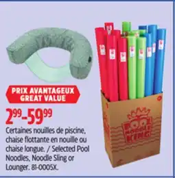 Canadian Tire Funsicle Selected Pool Noodles, Noodle Sling or Lounger offer