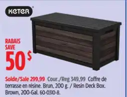 Canadian Tire KETER Resin Deck Box. Brown, 200-Gal offer