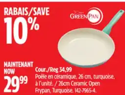 Canadian Tire 26cm Ceramic Open Frypan, Turquoise offer