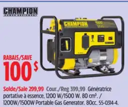 Canadian Tire 1200W/1500W Portable Gas Generator offer