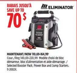 Canadian Tire Eliminator Selected Booster Pack, Power Box and Jump Starters offer