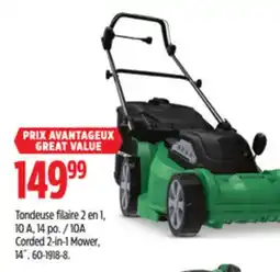 Canadian Tire Certified 10A Corded 2-in-1 Mower, 14˝ offer