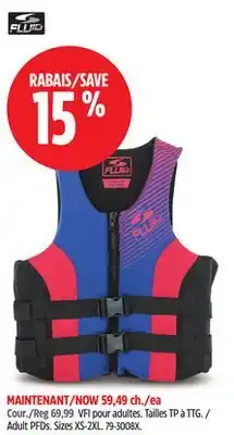 Canadian Tire Adult PFDs offer