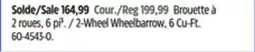 Canadian Tire 2-Wheel Wheelbarrow, 6 Cu-Ft offer