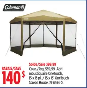 Canadian Tire Coleman 15 x 13´ OneTouch Screen House offer