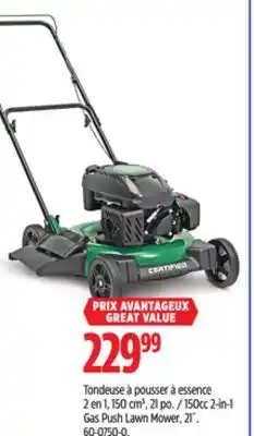 Canadian Tire 150cc 2-in-1 Gas Push Lawn Mower offer