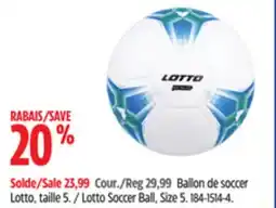 Canadian Tire Lotto Soccer Ball, Size 5 offer