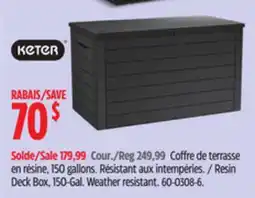 Canadian Tire Keter Deck Box offer