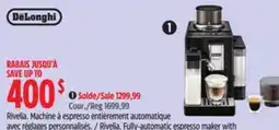 Canadian Tire DeLonghi Rivelia. Fully-automatic espresso maker with preferred settings offer