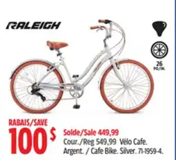 Canadian Tire Raleigh Vélo Cafe Argent offer