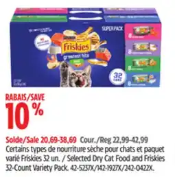 Canadian Tire Selected Dry Cat Food and Friskies offer