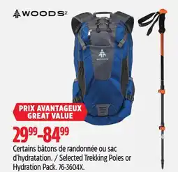 Canadian Tire Selected Trekking Poles or Hydration Pack offer