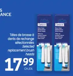 Uniprix Option+ Têtes de brosse à dents de rechange sélectionnées/Selected replacement brush heads offer