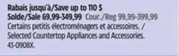 Canadian Tire Selected Countertop Appliances and Accessories offer