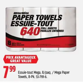 Canadian Tire Mega Paper Towels, 8-Pk offer