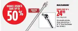 Canadian Tire MAXIMUM 24˝ 1⁄2˝ Drive Flex Breaker Bar offer