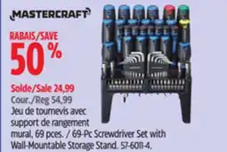 Canadian Tire 69-Pc Screwdriver Set with Wall-Mountable Storage Stand offer