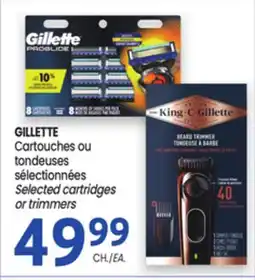Uniprix GILLETTE Cartouches ou tondeuses sélectionnées/Selected cartridges or trimmers offer