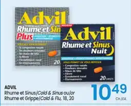 Uniprix ADVIL Rhume et Sinus/Cold & Sinus ou/or Rhume et Grippe/Cold & Flu offer