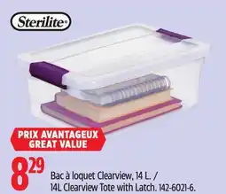 Canadian Tire 14L Clearview Tote with Latch offer