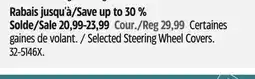 Canadian Tire Certaines gaines de volant offer