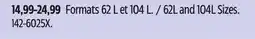 Canadian Tire 62L and 104L Sizes offer