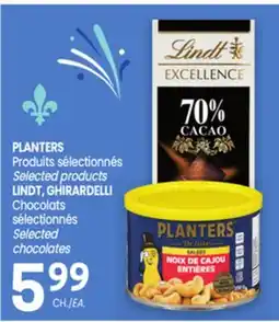Uniprix PLANTERS, LINDT, GHIRARDELLI offer