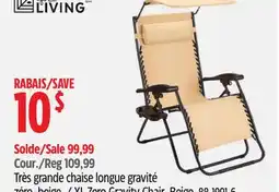 Canadian Tire XL Zero Gravity Chair, Beige offer