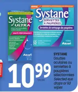 Uniprix SYSTANE Gouttes oculaires ou serviettes à paupières sélectionnées offer