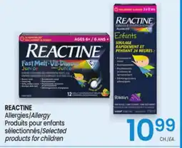 Uniprix REACTINE Allergies/Allergy Produits pour enfants sélectionnés/Selected products for children offer