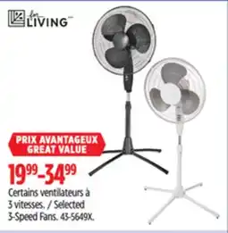 Canadian Tire For Living Selected 3-Speed Fans offer