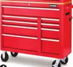Canadian Tire 47˝ 9-Drawer Tool Cabinet with Built-In Power Bar with USB, Solid Wood Top. 2000-lb caster capacity offer