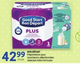 Uniprix BON DÉPART Selected infant formulas offer