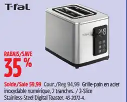 Canadian Tire T-fal 2-Slice Stainless-Steel Digital Toaster offer