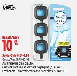 Canadian Tire Febreze Car Air Fresheners offer