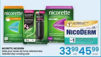 Uniprix NICORETTE, NICODERM Aides pour cesser de fumer sélectionnées/Selected stop-smoking aids offer