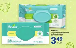Uniprix PAMPERS Lingettes sélectionnées/Selected wipes offer