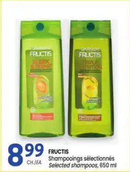 Uniprix FRUCTIS Shampooings sélectionnés/Selected shampoos offer