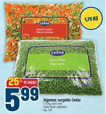 Marché Adonis LÉGUMES SURGELÉS CEDAR | CEDAR FROZEN VEGETABLES offer