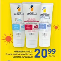 Uniprix GARNIER OMBRELLE Écrans solaires sélectionnés/Selected sunscreens offer