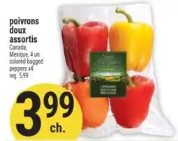 Marché Adonis POIVRONS DOUX ASSORTIS | COLORED BAGGED PEPPERS offer
