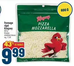 Marché Adonis FROMAGE RÂPÉ KINGSEY | KINGSEY SHREDDED CHEESE offer