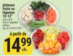 Marché Adonis PLATEAUX FRUITS OU LÉGUMES 10-13'' | FRUIT OR VEGETABLE PLATTERS offer