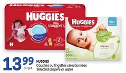 Uniprix HUGGIES Couches ou lingettes sélectionnées/Selected diapers or wipes offer