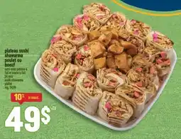 Marché Adonis PLATEAU SUSHI SHAWARMA POULET OU BOEUF | SUSHI SHAWARMA PLATTER offer