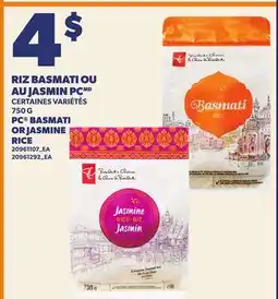 Provigo RIZ BASMATI OU AU JASMIN PCMD, 750 G | PC BASMATI OR JASMINE RICE offer