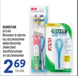 Uniprix SUNSTAR G·U·M Brosses à dents ou accessoires sélectionnés/Selected toothbrushes or accessories offer