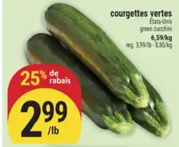 Marché Adonis COURGETTES VERTES | GREEN ZUCCHINI offer