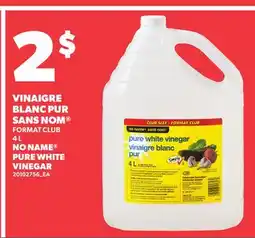 Provigo VINAIGRE BLANC PUR SANS NOM , 4 L | NO NAME PURE WHITE VINEGAR offer